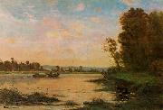 Charles-Francois Daubigny Summer Morning on the Oise painting